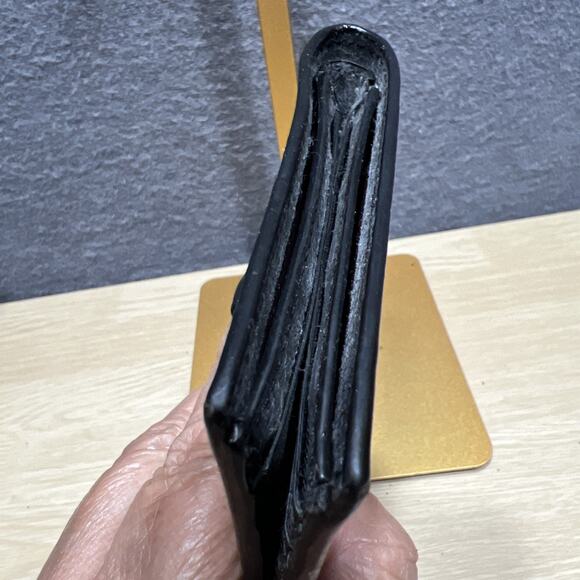 Coach Signature Pebbled Mens Bifold Wallet Brown - Picture 7 of 11